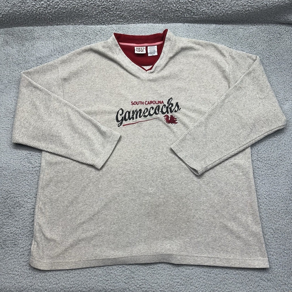 Red Oak 4492 USC 2XL V-Neck South Carolina Gamecocks Vintage Pullover Sweatshirt